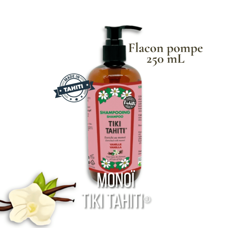 Shampoing pompe vanille 300mL au Monoï de Tahiti TIKI®
